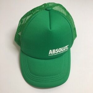 Absolut Vodka Mesh Hat Snapback Vintage Green Adjusts Unisex Foam Cap Trucker